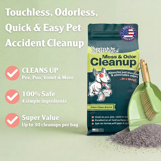 Polvo Absorbente para Limpieza de Accidentes de Mascotas 12 oz