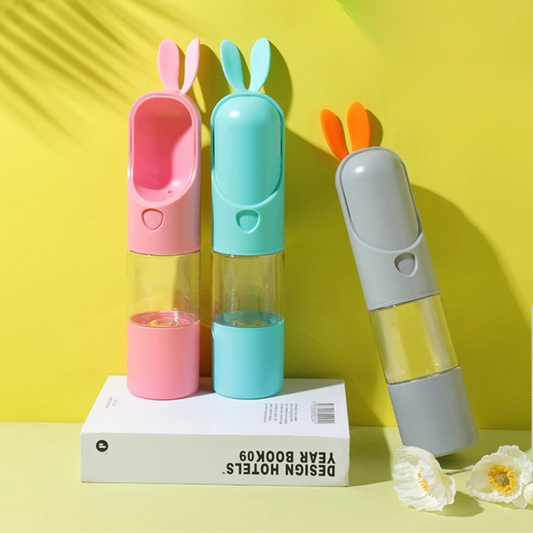 Botella para Mascotas 2 en 1 - Bunny shape