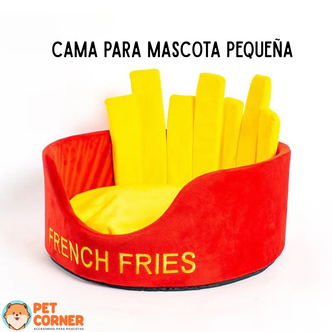 Cama en Forma de Hamburguesa o Papas Fritas
