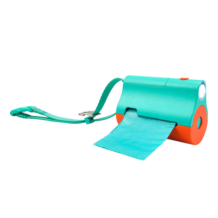 Dispensador de bolsas con luz LED- Poop bag dispenser with flashlight