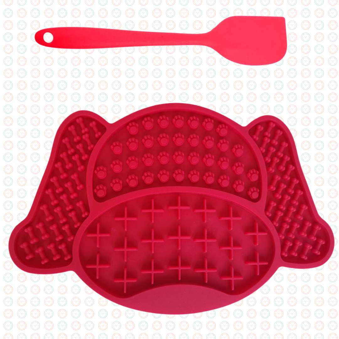Silicone Licking Mat - Almohadilla para lamer (Incluye espátula)