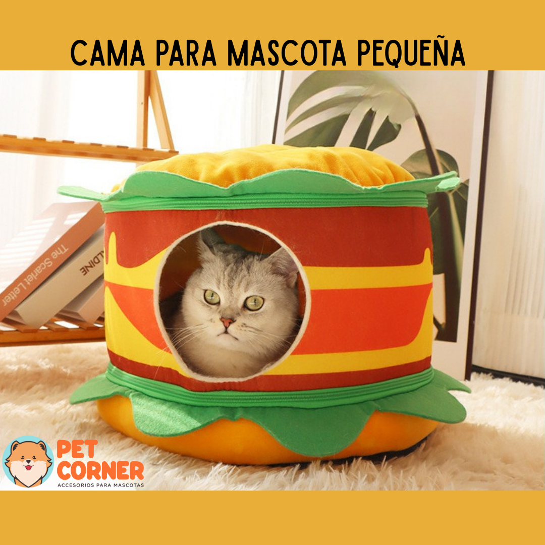 Cama en Forma de Hamburguesa o Papas Fritas