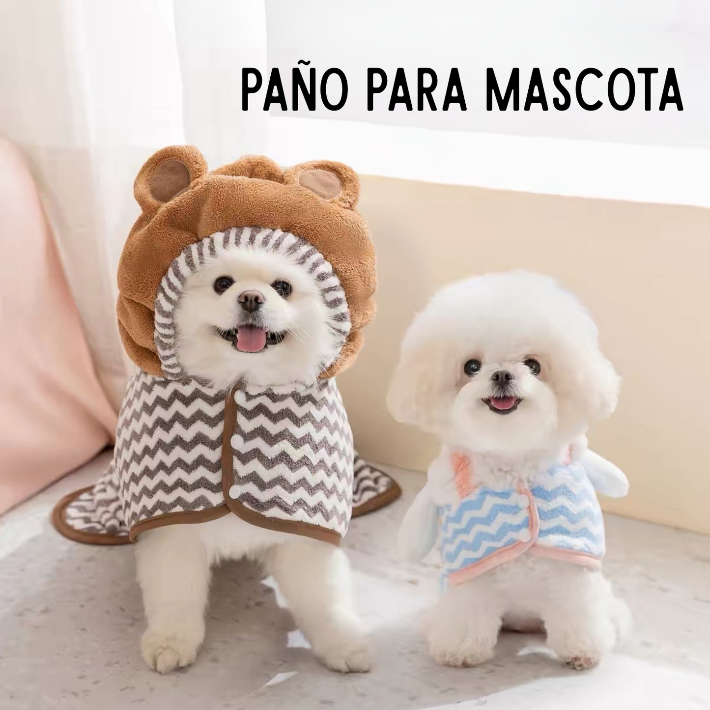 Bata Paño para Mascotas - Hooded Bathrobe