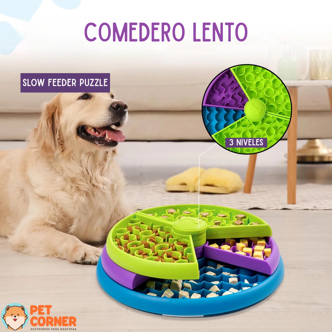 Comedero Lento Antiansiedad- Pet puzzle