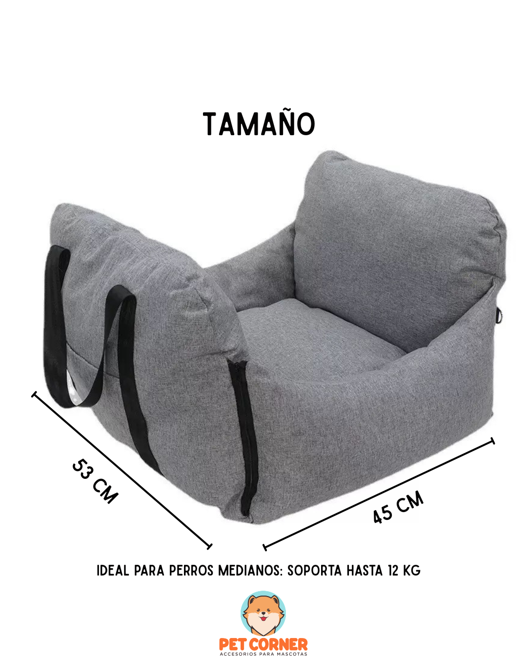 Booster Mediano Acolchado - Pet Car Seat