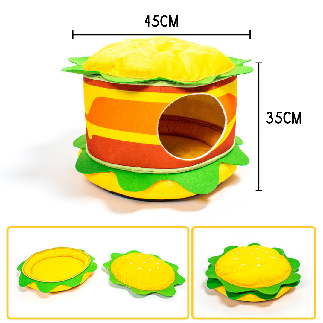 Cama en Forma de Hamburguesa o Papas Fritas