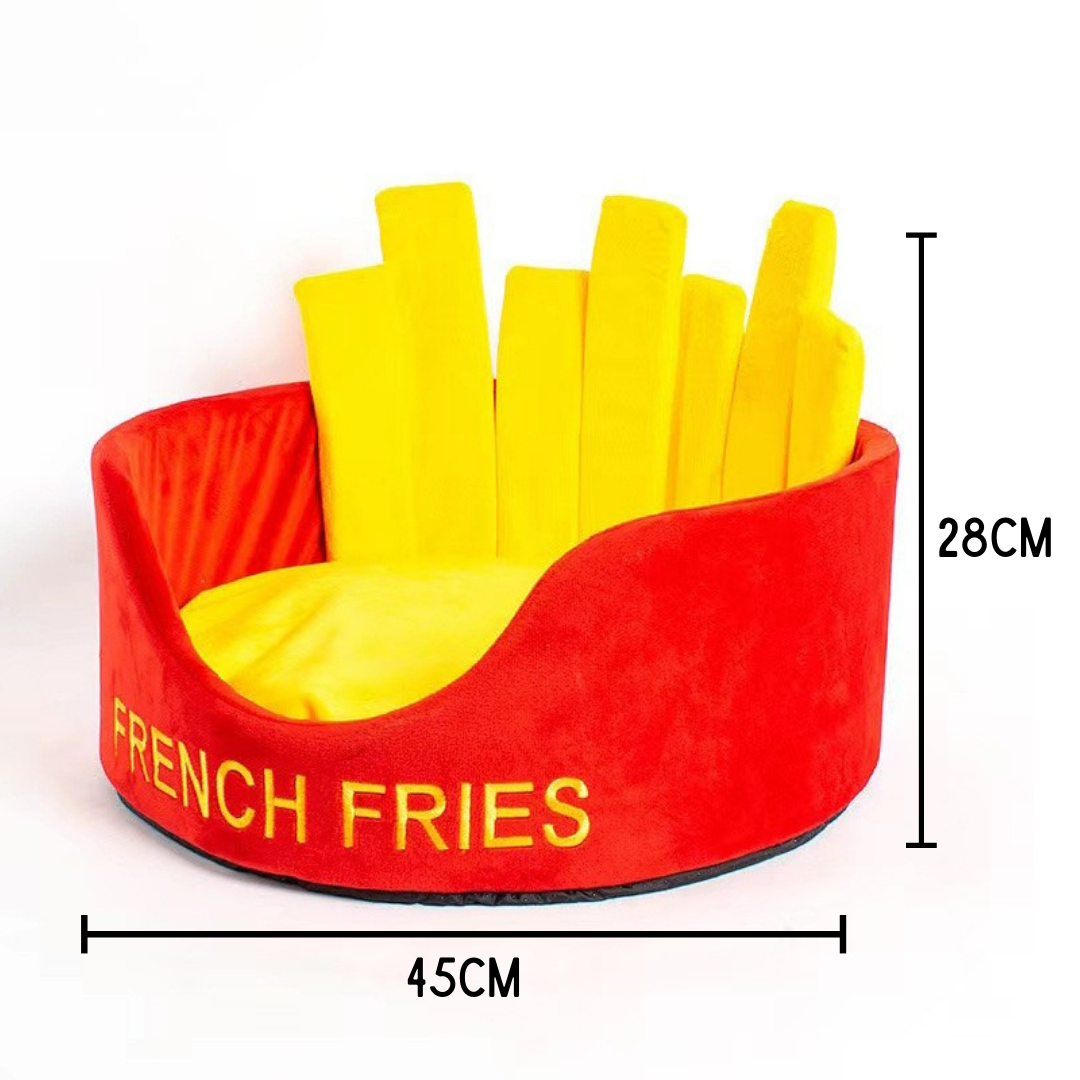 Cama en Forma de Hamburguesa o Papas Fritas