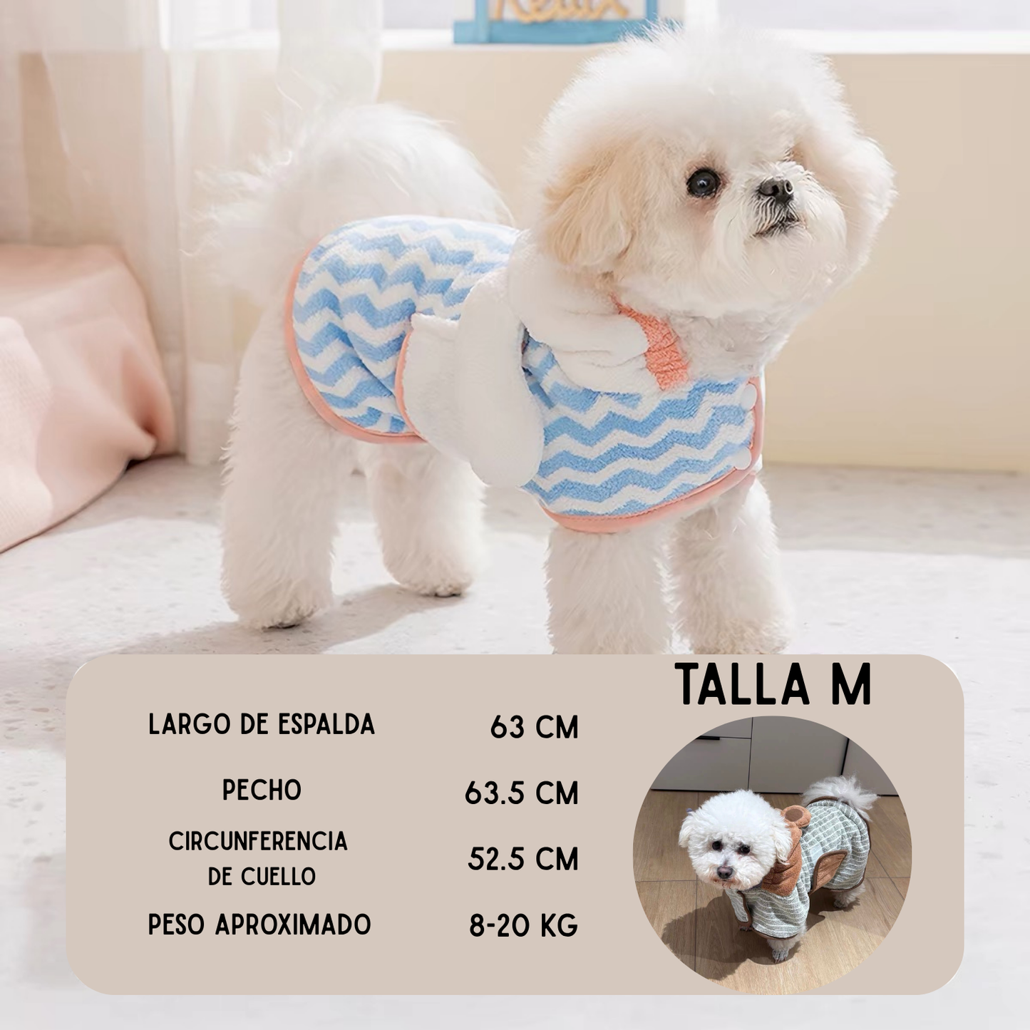 Bata Paño para Mascotas - Hooded Bathrobe