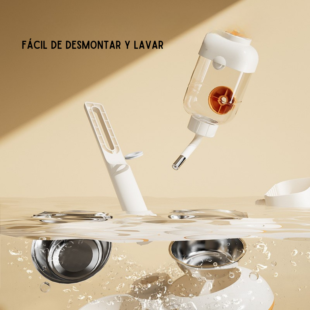 Tazón Doble con Dispensador de Agua