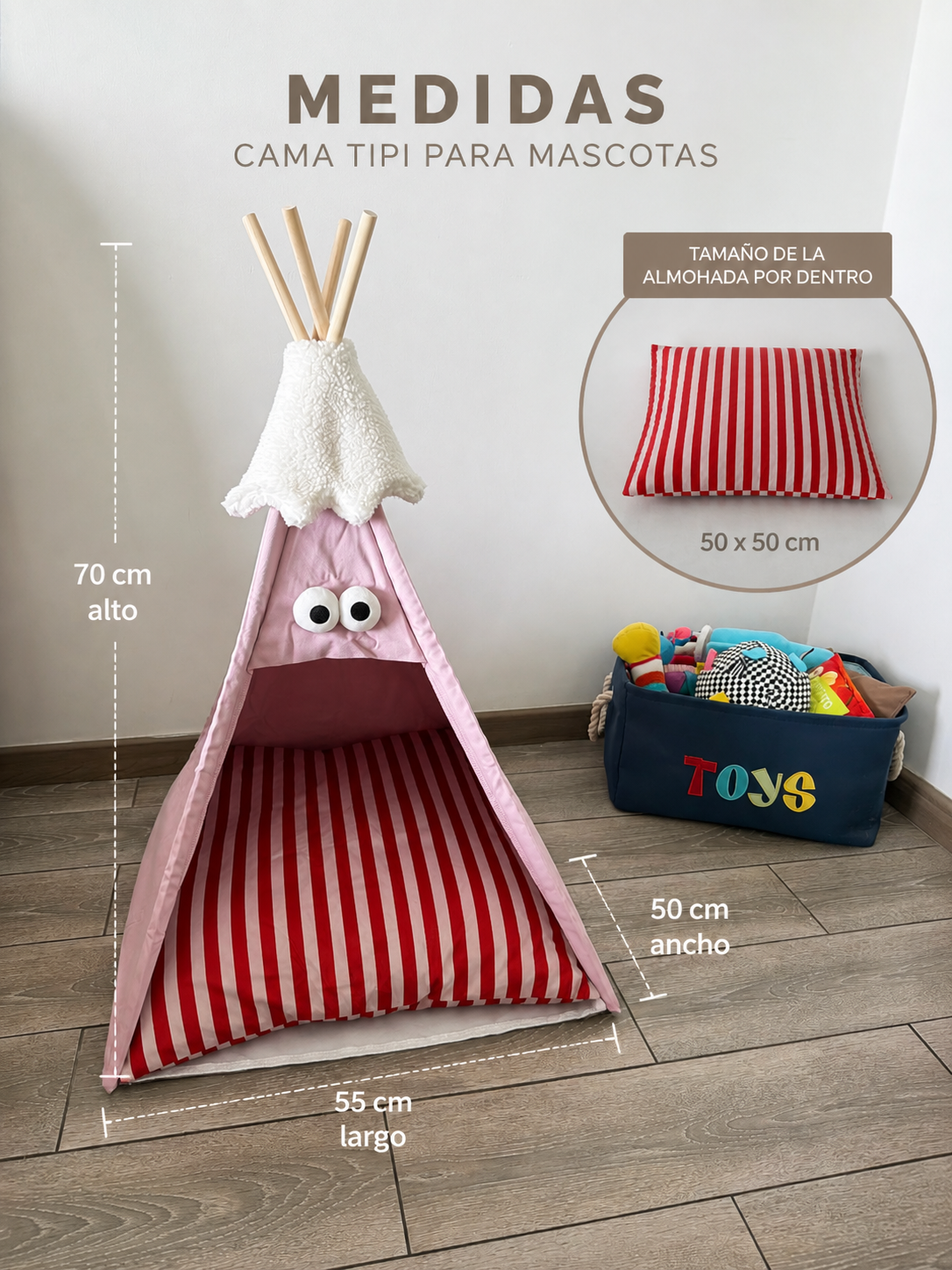 Cama Teepee Open-Style Pet Tent