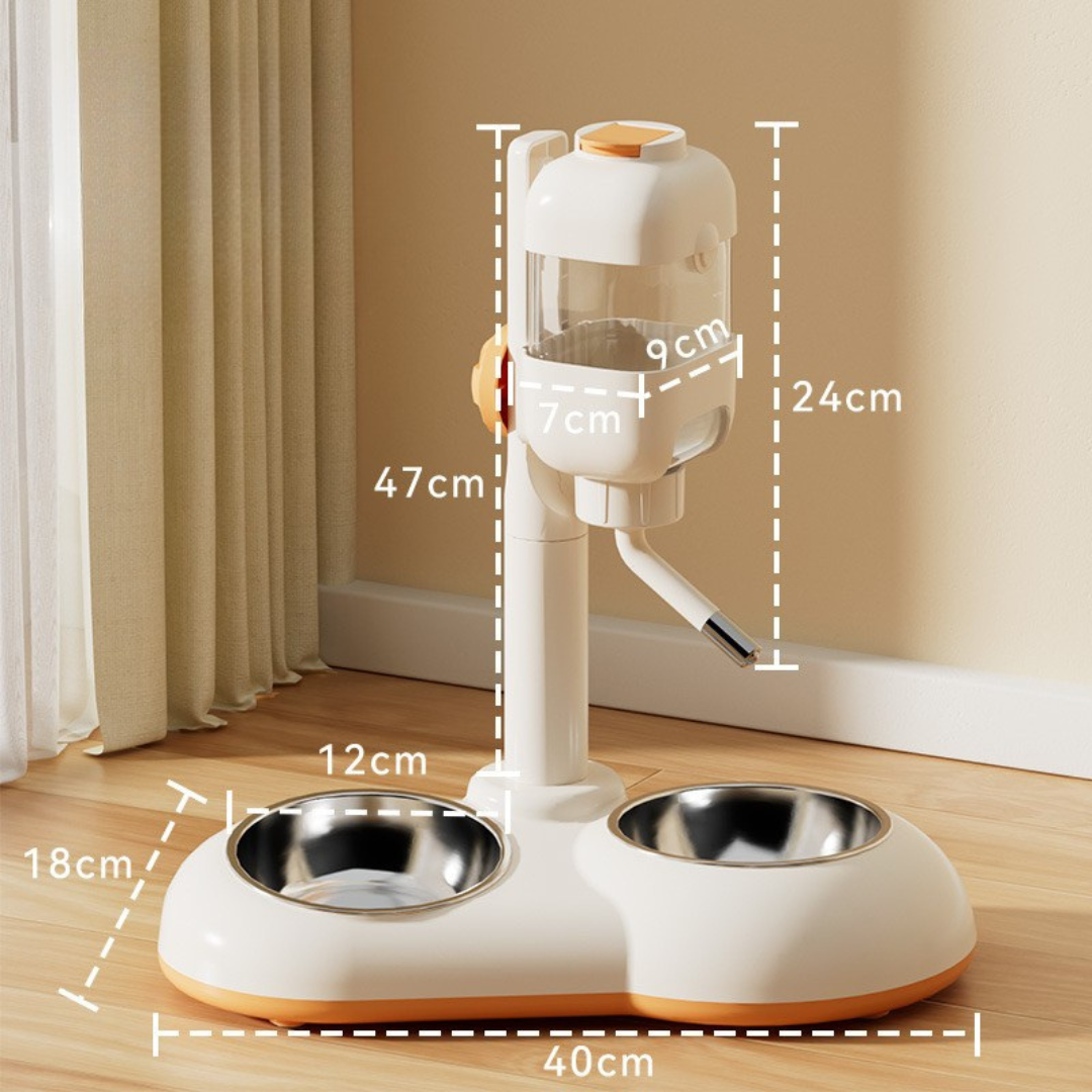 Tazón Doble con Dispensador de Agua