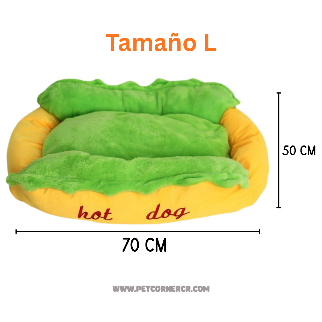Cama tipo perro caliente para Mascotas- Hot Dog Bed