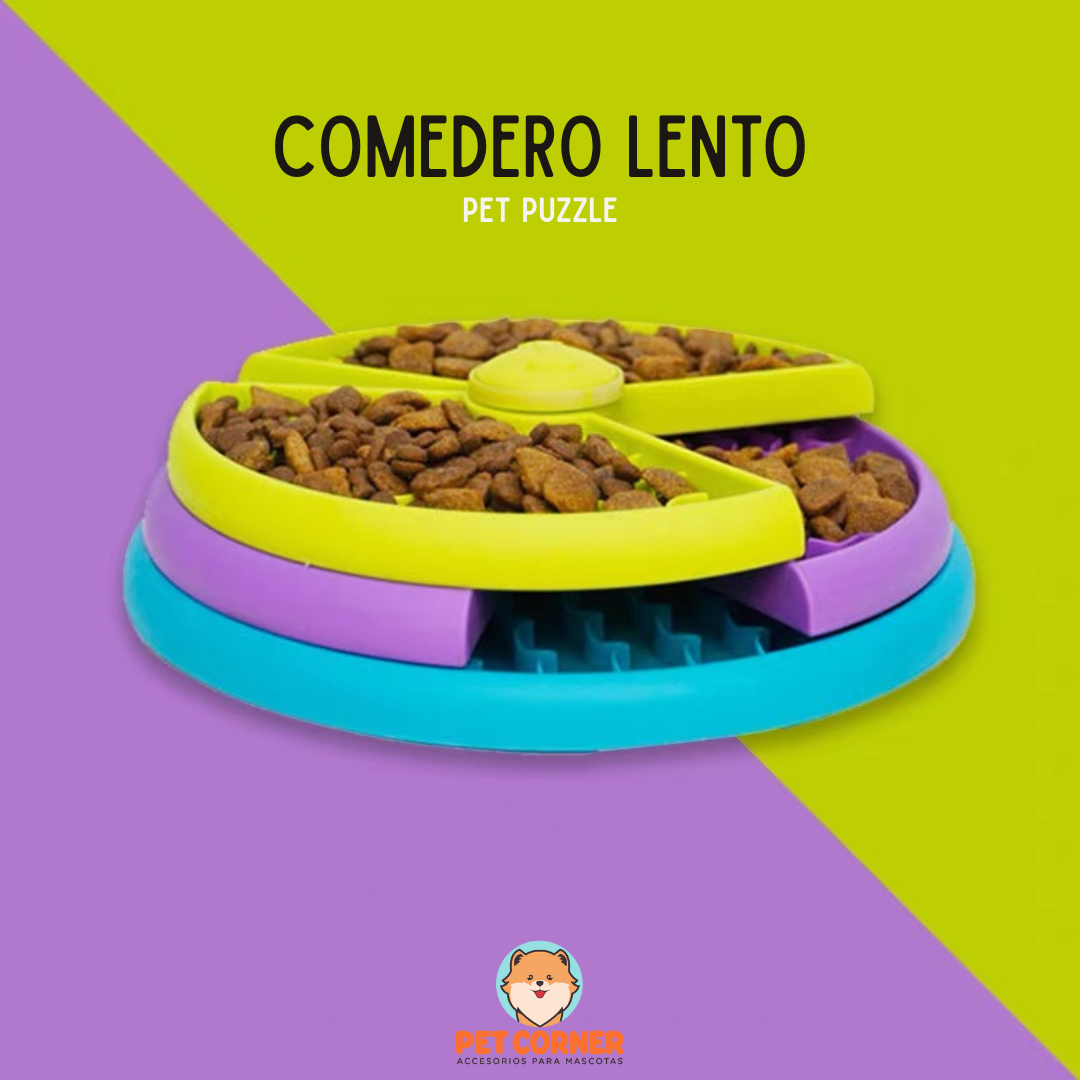 Comedero Lento Antiansiedad- Pet puzzle