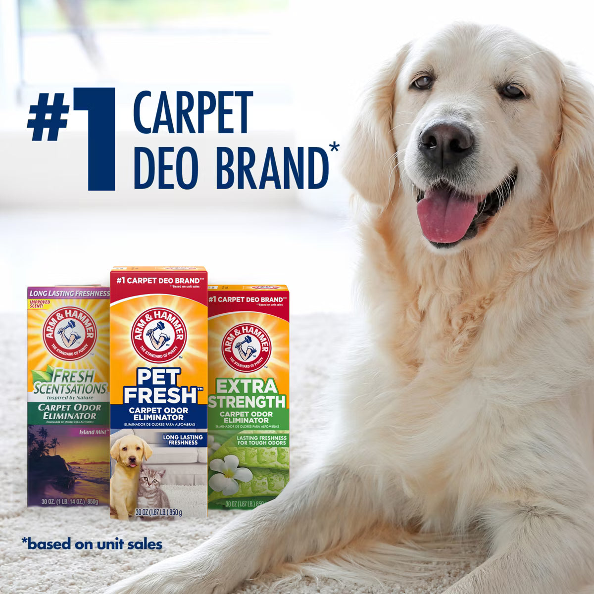 Eliminador de Olores para Alfombras con Bicarbonato Arm & Hammer