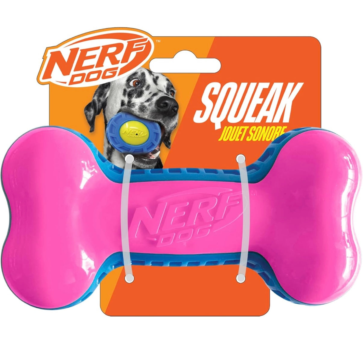 Juguete para Perros Nerf Dog Squeak Bone Rojo
