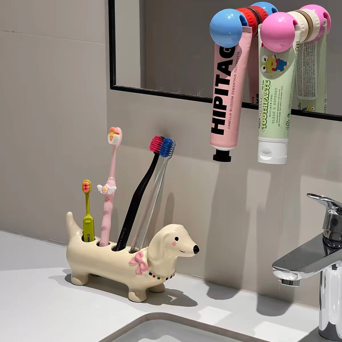 Soporte de Cerámica para Cepillos Dentales