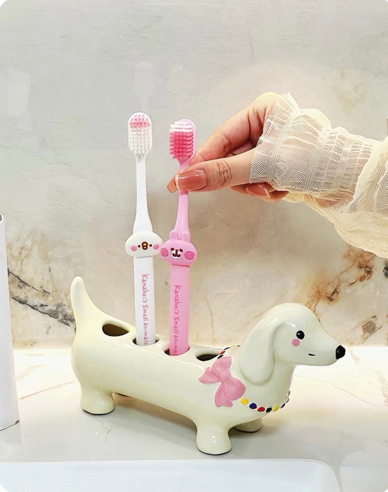 Soporte de Cerámica para Cepillos Dentales