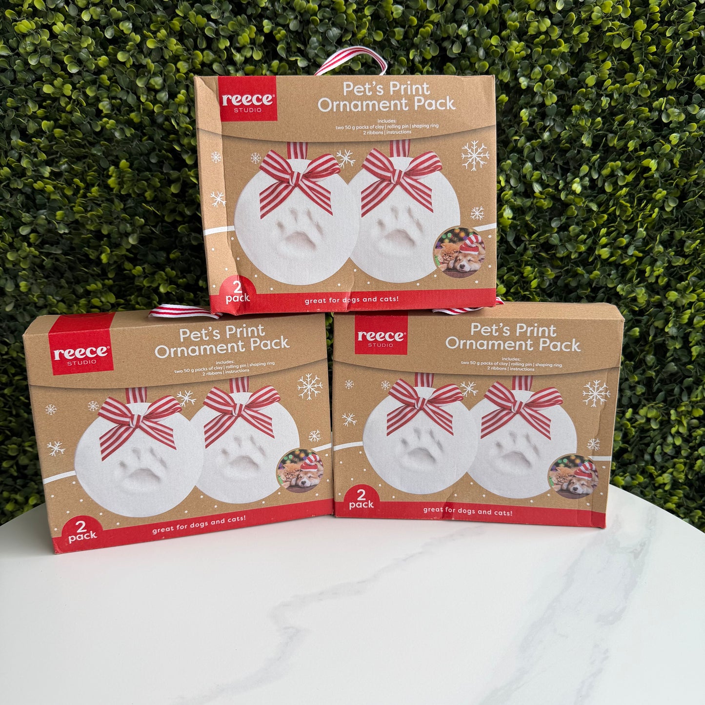 Set Paw Print Ornament- 2 Pack- Adorno Navideño de Huella