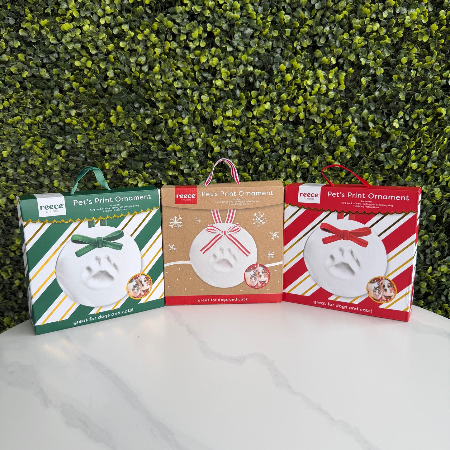 Set Paw Print Ornament- 1 Pack- Adorno Navideño de Huella