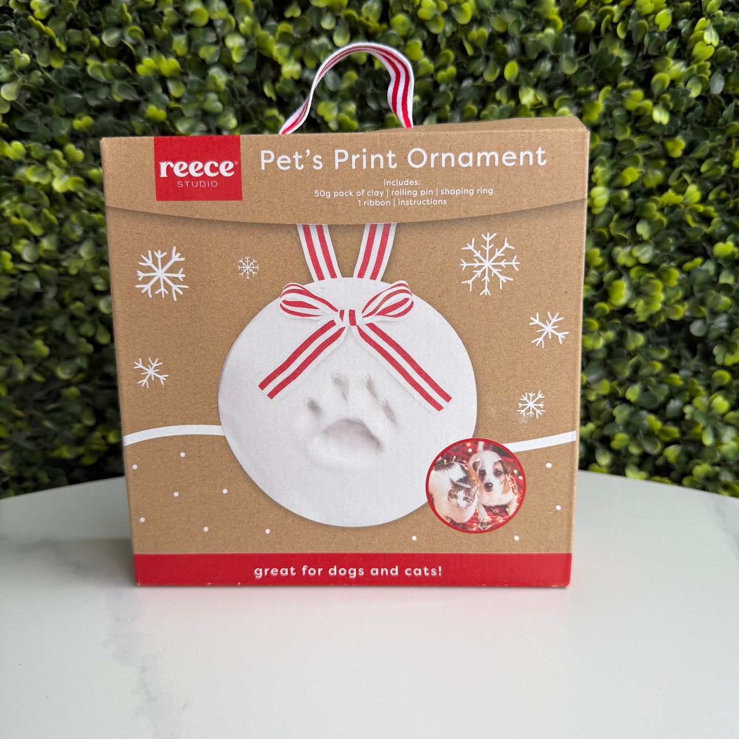 Set Paw Print Ornament- 1 Pack- Adorno Navideño de Huella