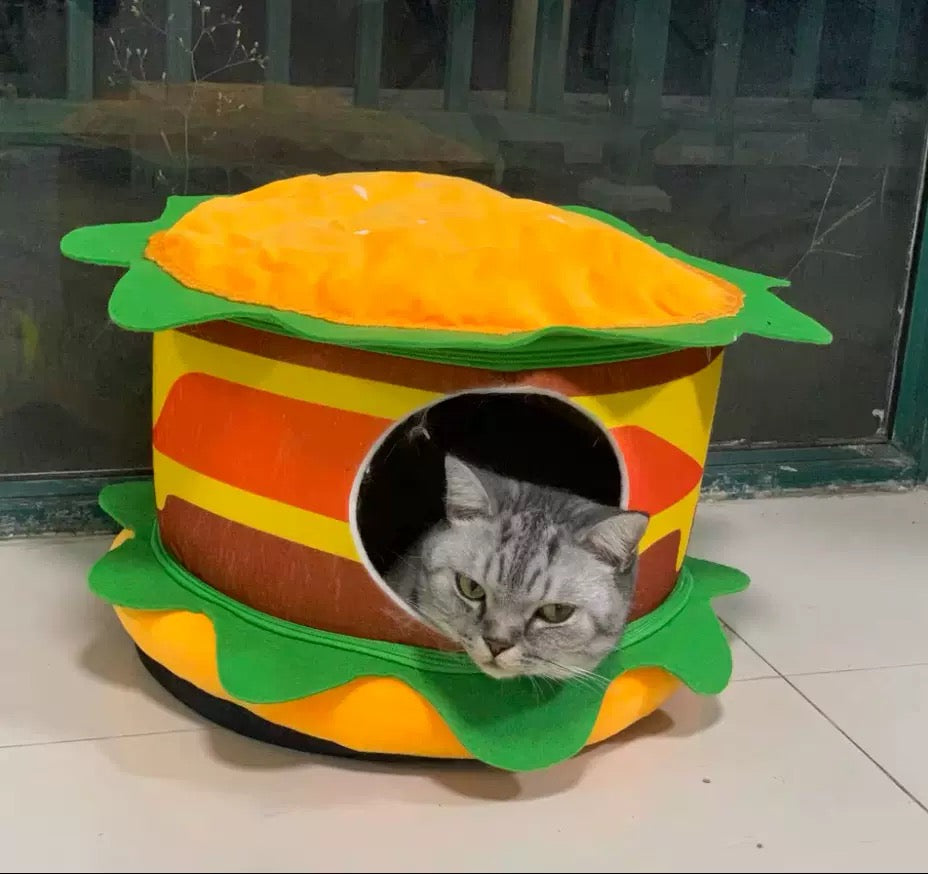 Cama en Forma de Hamburguesa o Papas Fritas