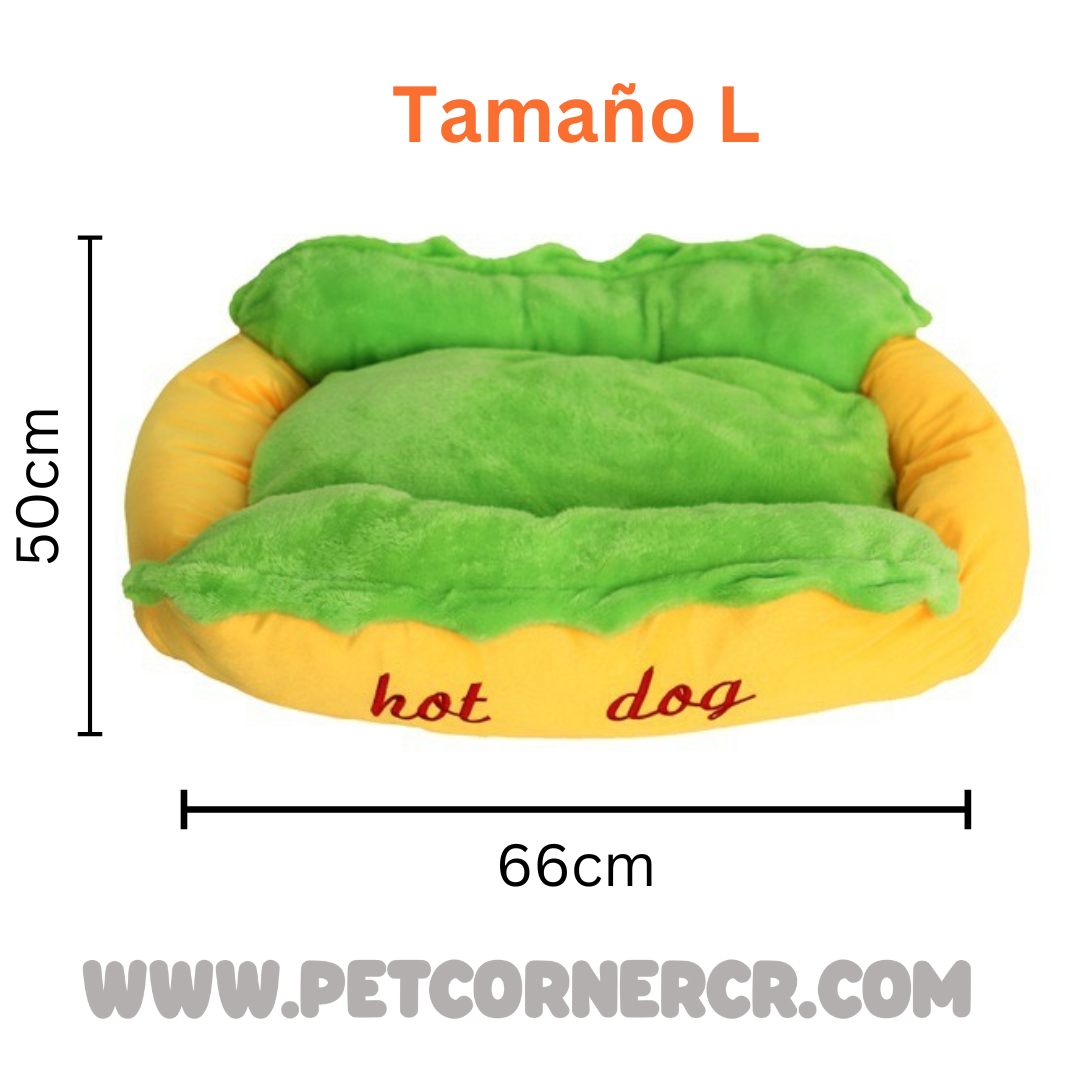 Cama tipo perro caliente para Mascotas- Hot Dog Bed